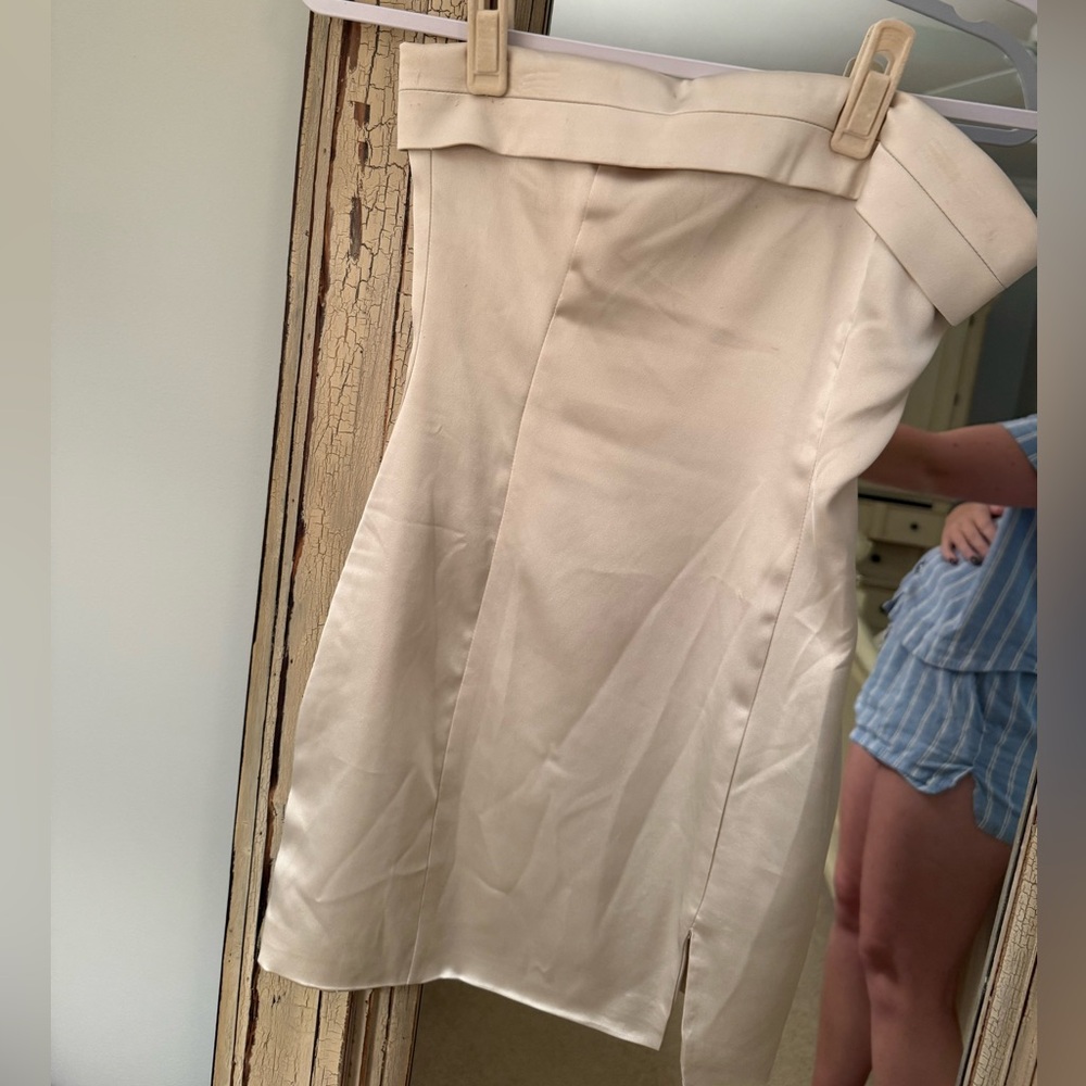 Altar'd State Cream Strapless Gown